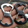 Multi-function Survival Lock Carabiner Ring Hooks Safety EDC Outdoor Camping